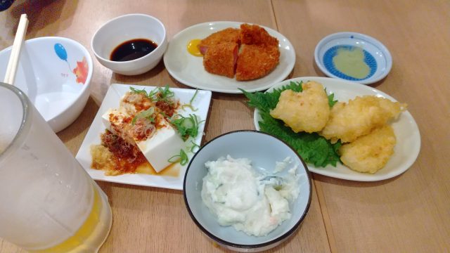 冷奴セットとポテトサラダセット