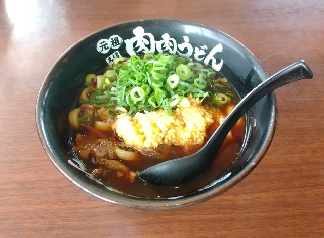 元祖肉肉うどん　肉肉うどん(牛肉) 800円 生姜メガ盛り