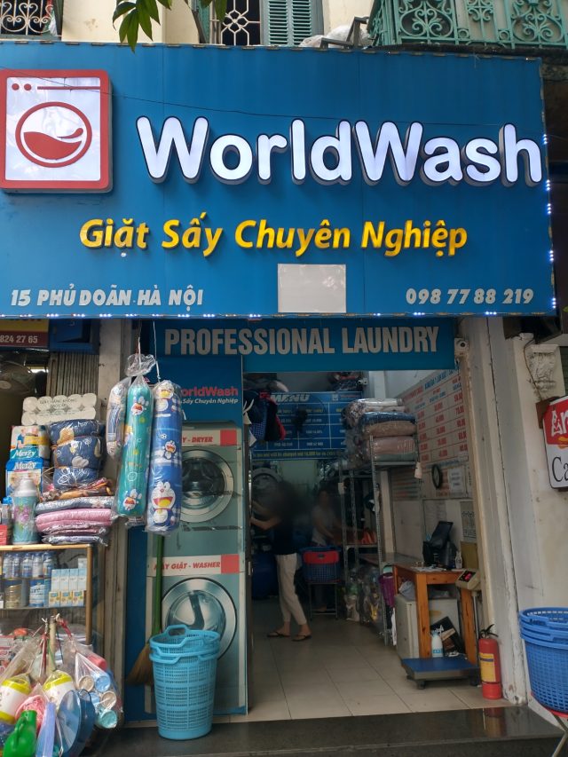 ベトナム ハノイ ランドリー店 Giặt Sấy Worldwash Laundry