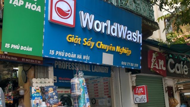 ベトナム ハノイ ランドリー店 Giặt Sấy Worldwash Laundry
