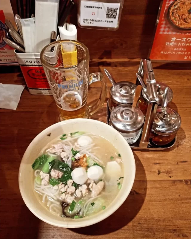 タイ屋台酒場 ガムランディー センレクナーム(タイ式ラーメン) 850円