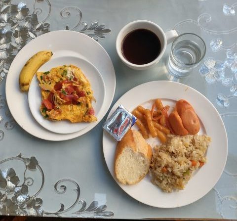 ラオス ビエンチャン Mali Namphu Hotel 朝食 ビュッフェ