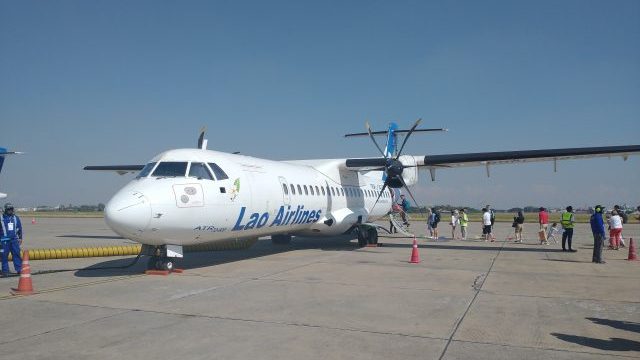 Lao Airlines ビエンチャンからルアンパバーン