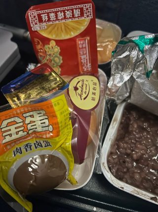 北京→ワルシャワ便 機内食 2食目 おかゆ