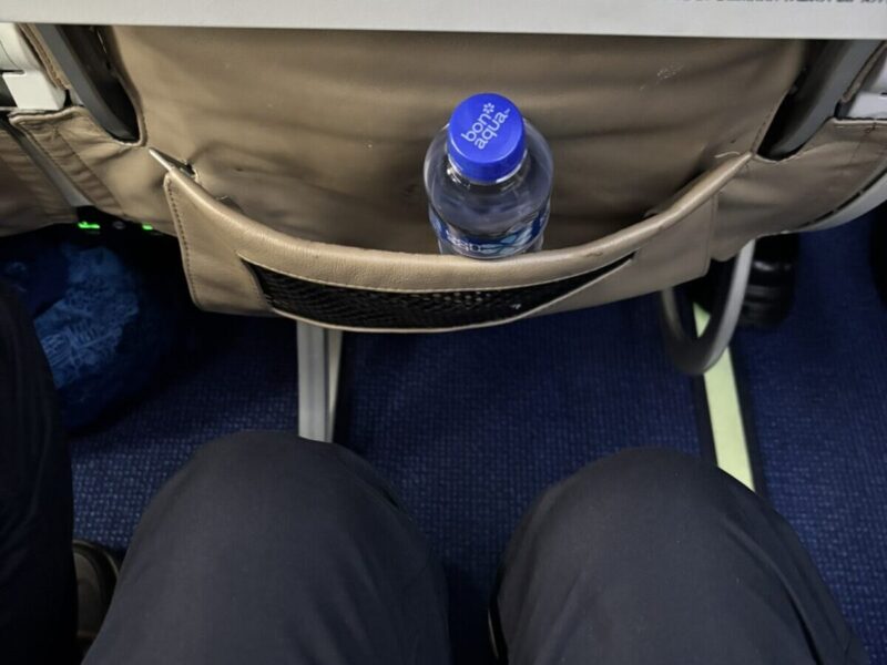 MIATモンゴル航空エコノミークラスの座席の様子（成田→ウランバートル）