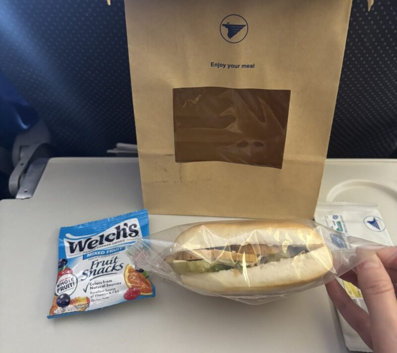 MIATモンゴル航空（ウランバートル→イスタンブール便）エコノミークラスの機内食（軽食)